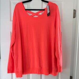 Torrid Bright Coral top with Crisscross Back